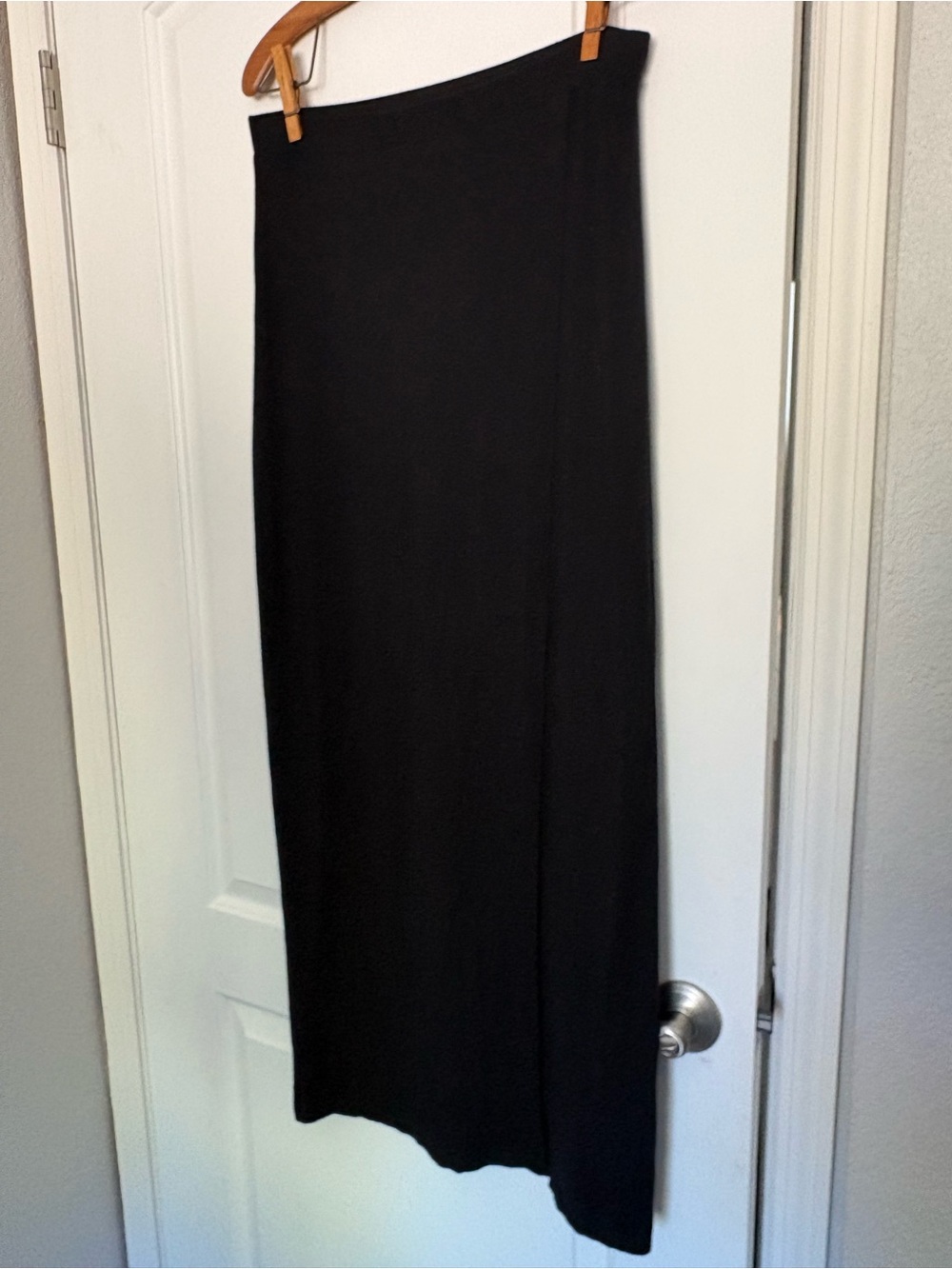 Topshop black column maxi skirt size 6
